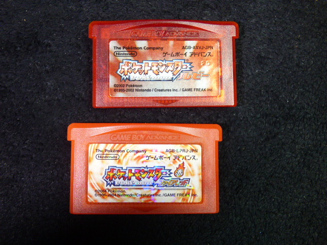 ほ153.【2点セット】ポケットモンスター ルビー 赤 ファイアレッド ゲームボーイアドバンス Nintendo ジャンク品拍卖