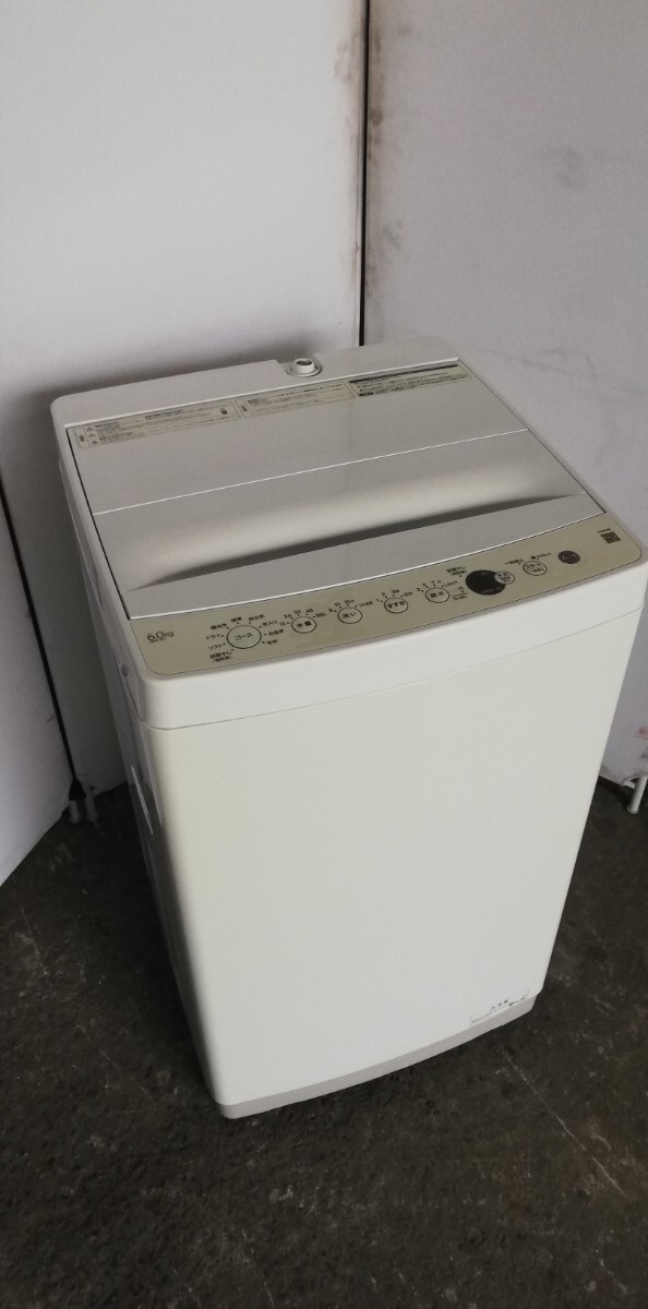 管186(動作確認、中古現状、東大阪市渋川町引取大歓迎)2022年製 Haier ハイアール 全自動電気洗濯機 OBBW-60A 6.0kg 洗濯機拍卖