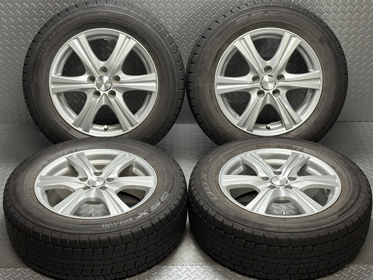 【プリウス/カロスポ/カローラツーリング/フィールダー等】DL DSX 195/65R15 DUNLOP製 TOPY SIBILLA RZ 15インチ 6J +43 5穴100(24110107)拍卖