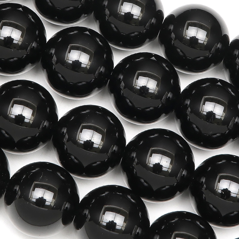 チベット産 モリオン(カンゴーム) 丸玉 12mm【1連販売】 / 5-7 MN12M-X拍卖