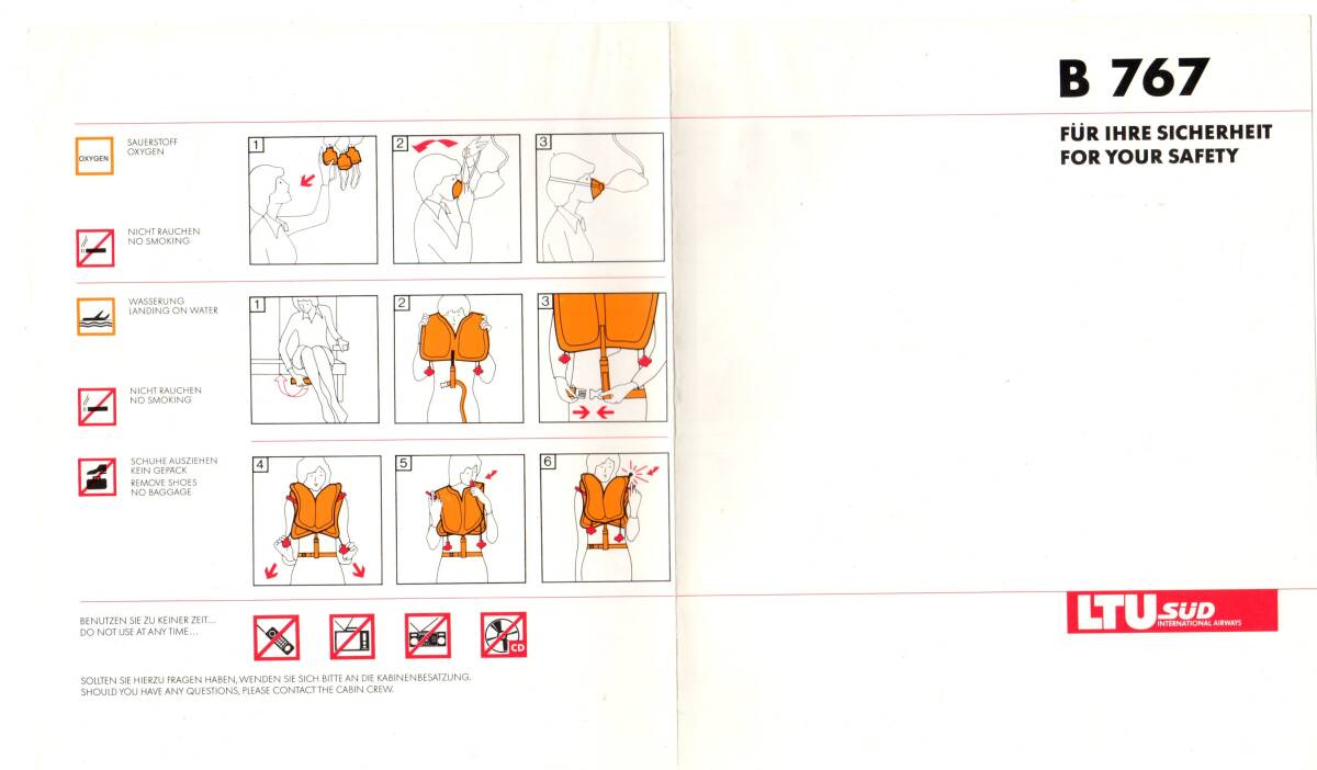 安全のしおりコレクションから LTU B767拍卖