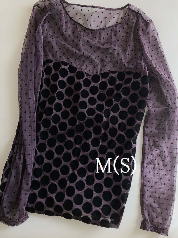 M(S)★Andres Sarda アンドレサルダ  スペイン高級ブランド 透ける長袖トップ拍卖