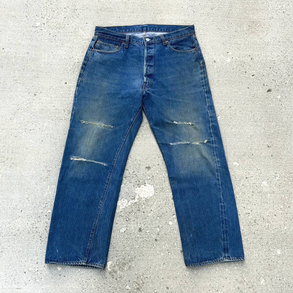 70s 66後期 米国製 オリジナル Levi’s 501 W38(W36) L32 ビンテージ 6刻印 耳 セルビッジ 1970年代 アメリカUSA製 ジーンズ デニムパンツ拍卖