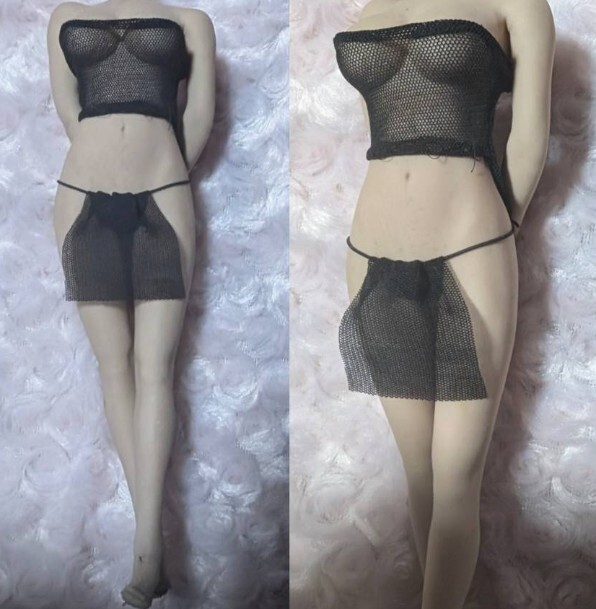 1/6ドール用 TBLeague ファイセンS07 クールガール ブラック コスチューム 前垂れ拍卖