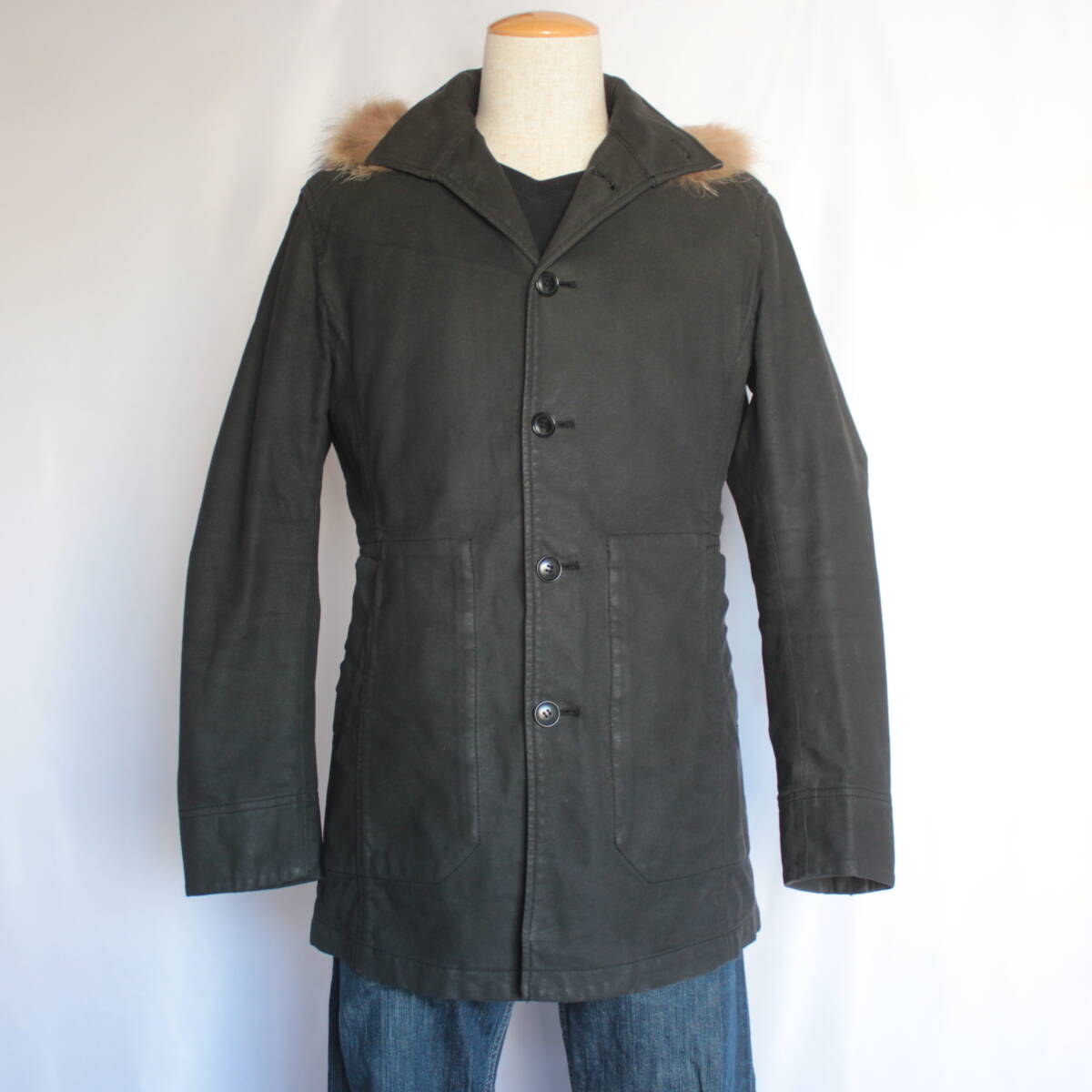 イトキン【MK MICHEL KLEIN homme/エムケーミッシェルクランオム】 ライナー付きコート 黒/ブラック 表記サイズ:46 メンズ拍卖