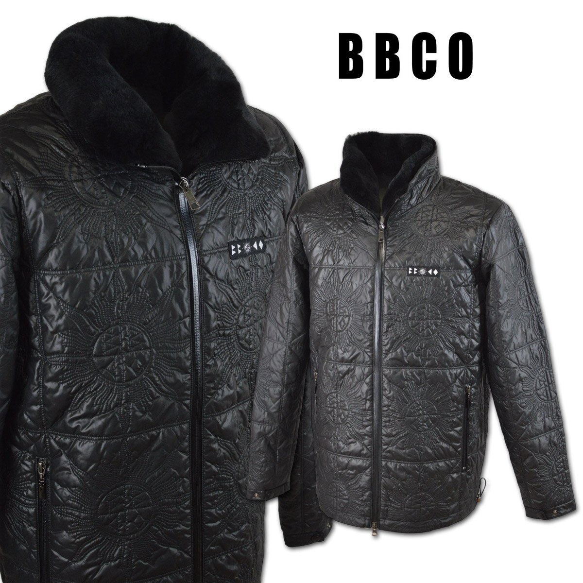 3割引【BBCO ビビコ】メンズ 中綿ブルゾン LL(50) 黒 35-3102-01-05 アンジェロ カジュアル おしゃれ かっこいい 高級素材 大きいサイズ @拍卖
