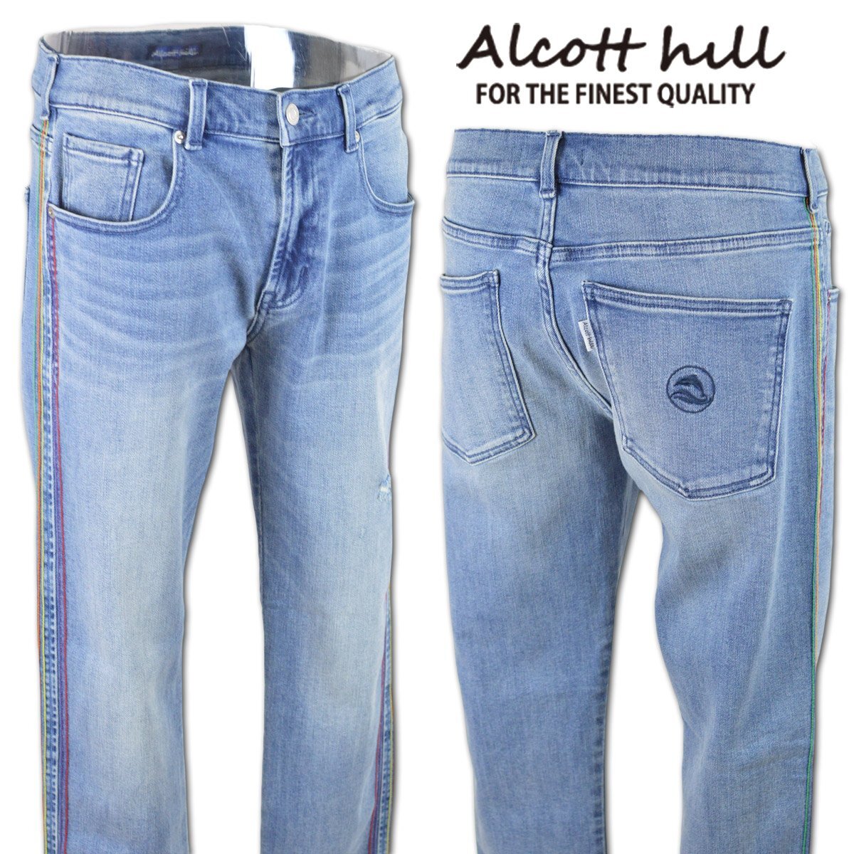 3割引【Alcott hill アルコットヒル】メンズ ジーンズ 85cm 紺 35-5305-10-47 アンジェロ 秋冬用 ジーパン デニム かっこいい @拍卖