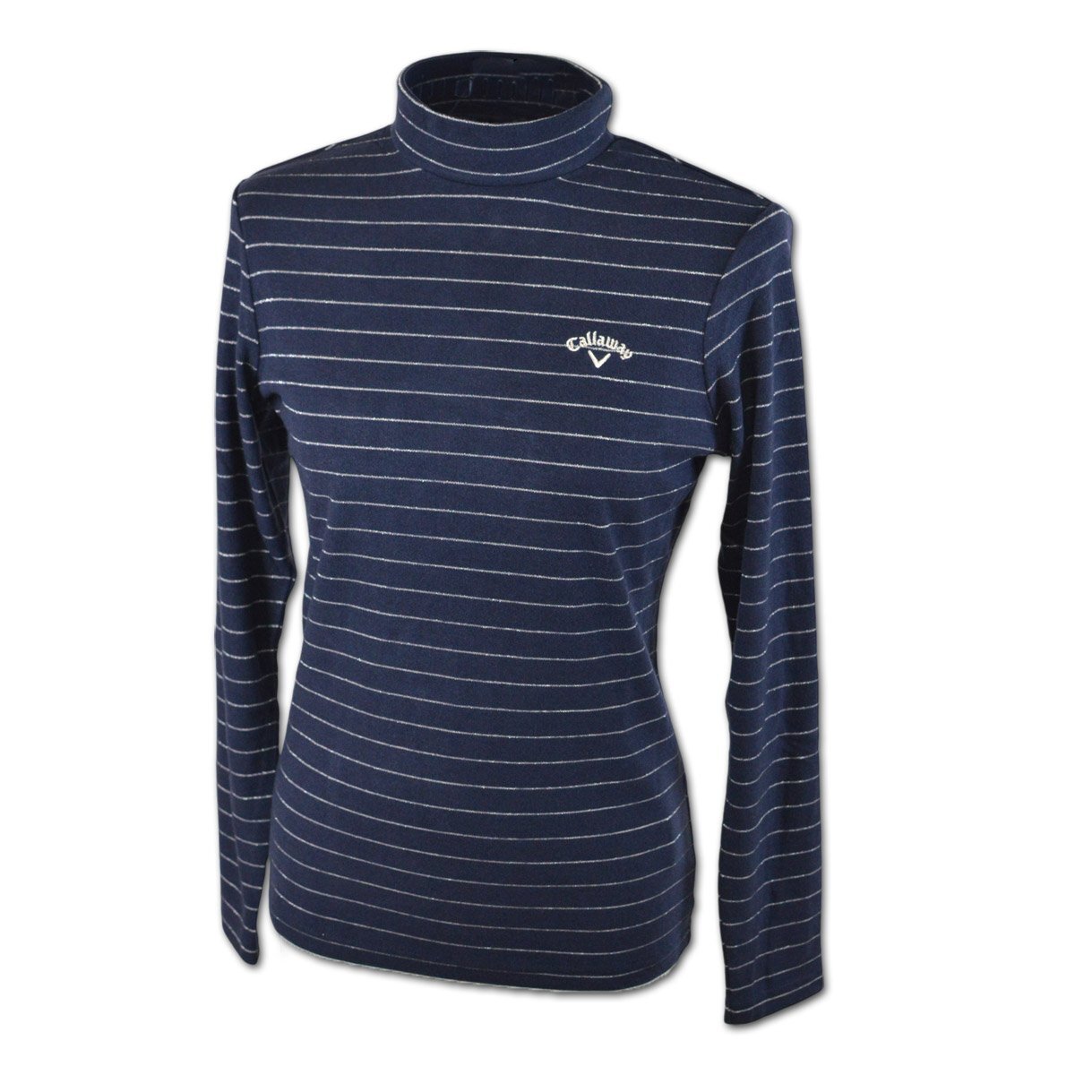 3割引★キャロウェイ★レディース 長袖ハイネックシャツ M 9号 紺 C24233206-1120 Callaway ゴルフ 冬用 おしゃれ モックネック @拍卖