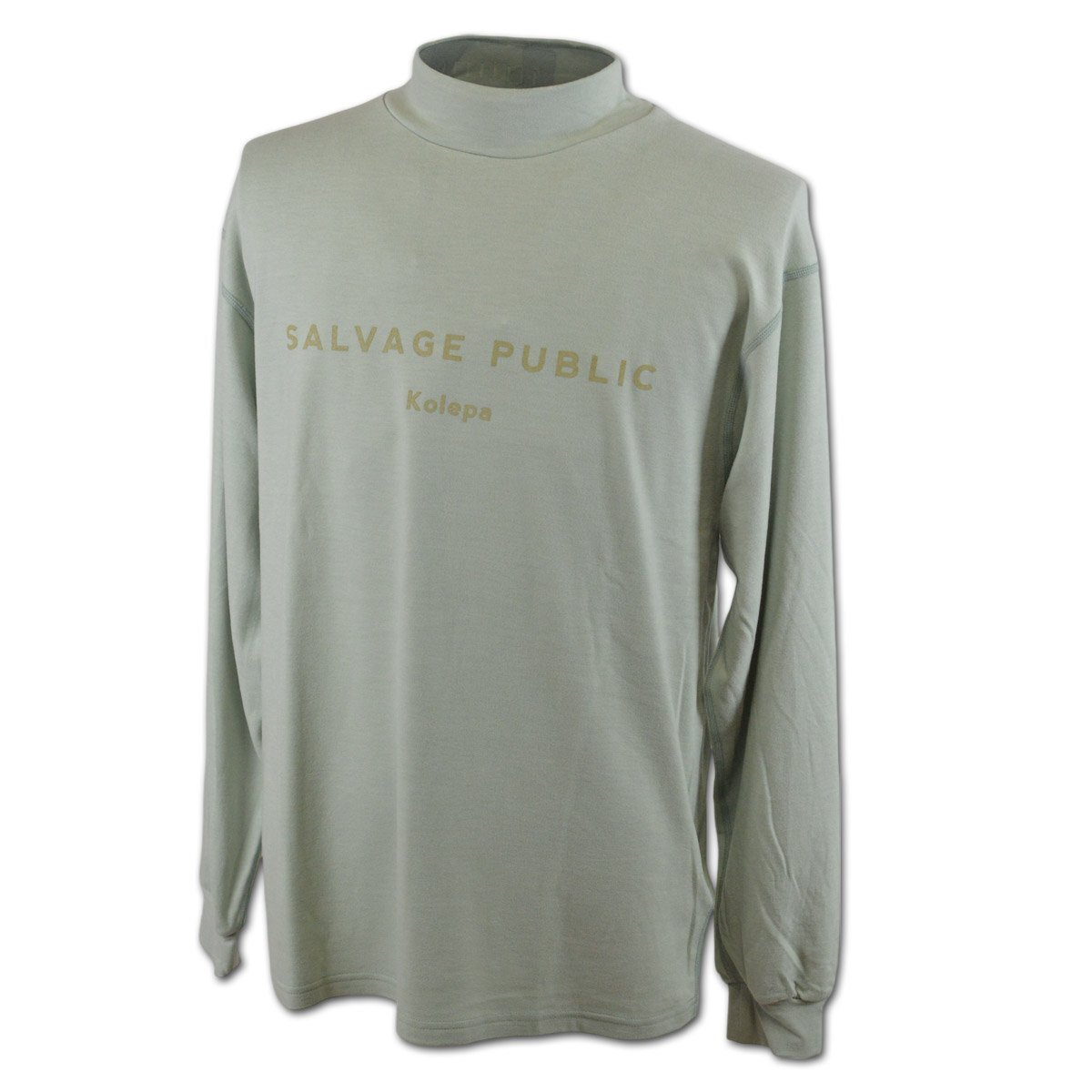 3割引【サルベージパブリックコレパ】メンズ 長袖ハイネックシャツ M セージ SVKA4016 SG SALVAGE PUBLIC Kolepa ゴルフ モック @拍卖