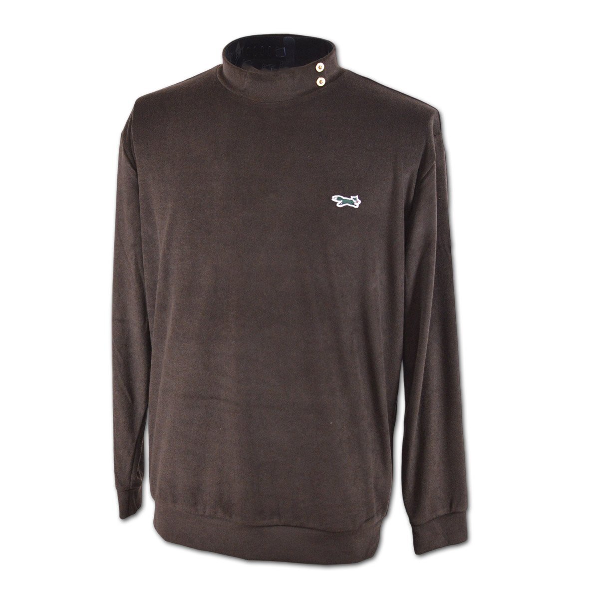 3割引【イズリール】メンズ 長袖ハイネックシャツ M ブラウン 茶 IZR24AW904 BK IZREEL THE FOX Golf ゴルフ おしゃれ かっこいい @拍卖