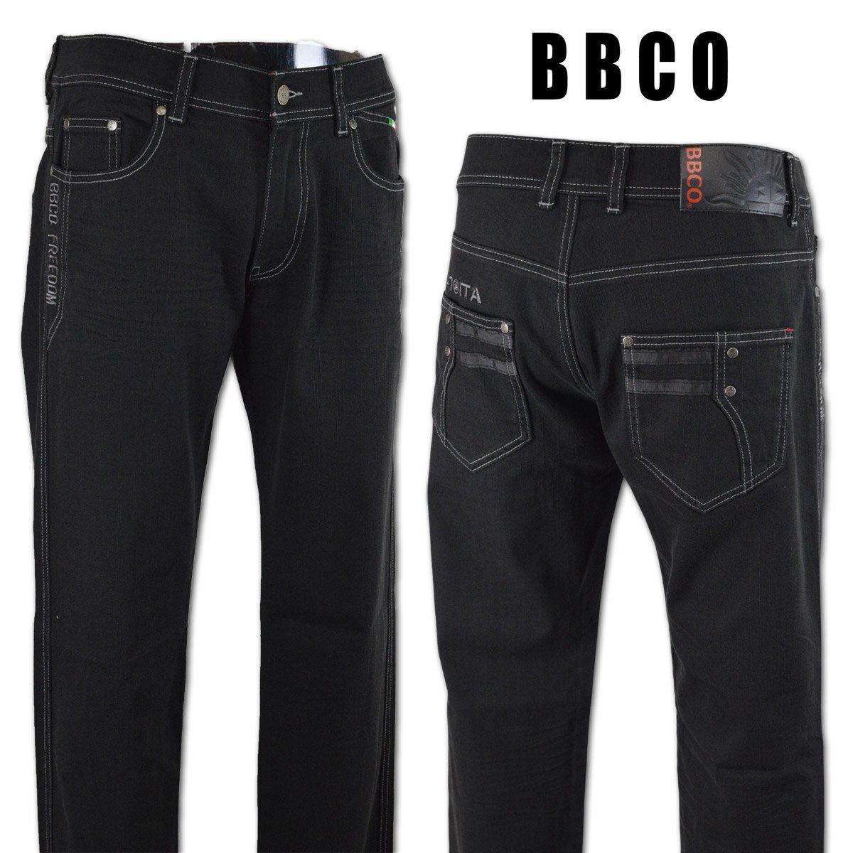 3割引【BBCO ビビコ】メンズ ジーンズ 82cm 黒 45-5301-01N-05 アンジェロ カジュアル ジーパン おしゃれ かっこいい @拍卖