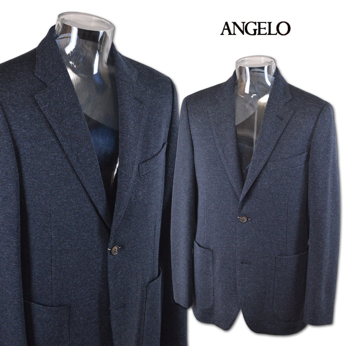 3割引【アンジェロ】メンズ ジャケット M(46) 紺 45-4102-04-49 ANGELO カジュアル ブレザー テーラード おしゃれ かっこいい @拍卖