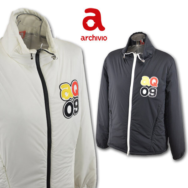 4割引★アルチビオ★レディース ブルゾン 38(M) 9号 白 814025-90 archivio ゴルフ カジュアル 中綿 防寒 おしゃれ @拍卖