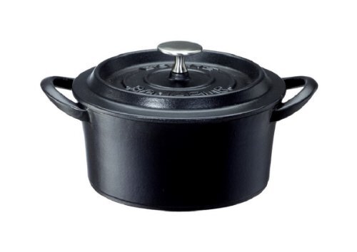 イシガキ 両手鍋 鉄鋳物 ボン・ボネール ココット ガス火 IH 兼用 ブラック 15cm拍卖