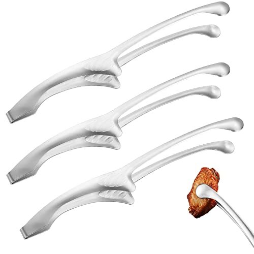 ziyue トング 焼肉 ステンレス 自立式 キャンプ バーベキュー 菜箸 すべりにくい 取り分け パスタ 焼肉トング (円端, 3本セット)拍卖