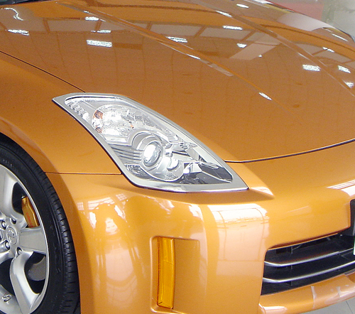 高品質♪ メッキ ヘッドライト ヘッドランプ ガーニッシュ フェアレディZ Z33 HZ33 クーペ ロードスター 350Z拍卖