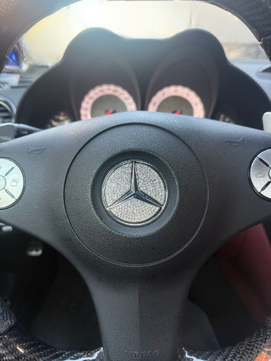 ラグジュアリー感UP♪ メルセデス ベンツ ステアリング エンブレム カバー X204 GLK350 エディションシュヴァルツ GLKクラス拍卖