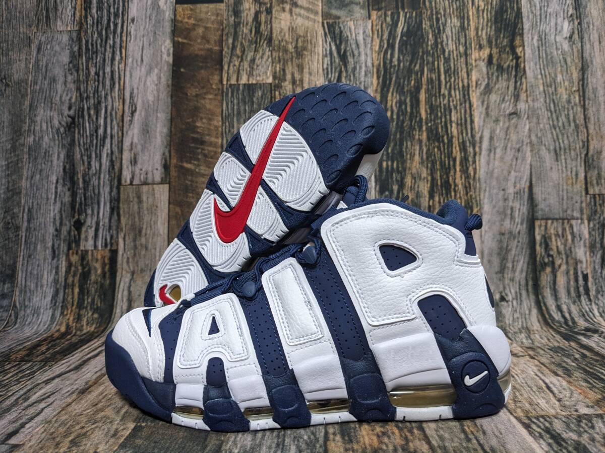 入手困難 1点物 24cm ナイキ エア モア アップテンポ 96 オリンピック 検 FQ8182-100 モアテン パリ五輪 ネイビー/ホワイト/白 24.0/US6拍卖
