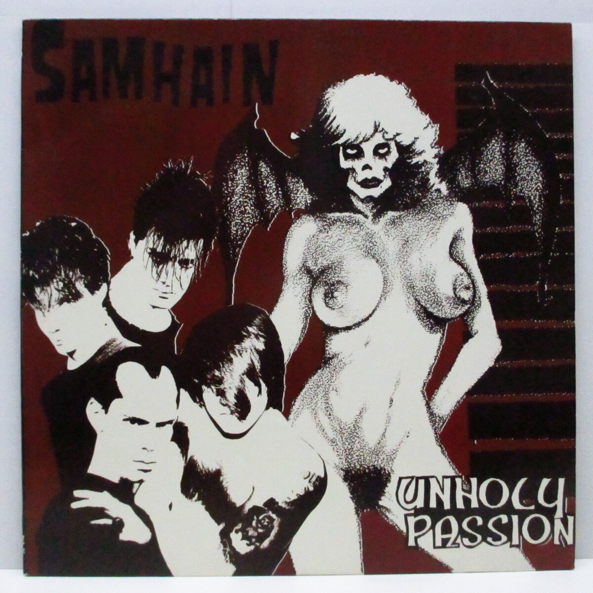 SAMHAIN-Unholy Passion (US '86 セカンドプレス「黒盤」LP/マルーンジャケ)拍卖