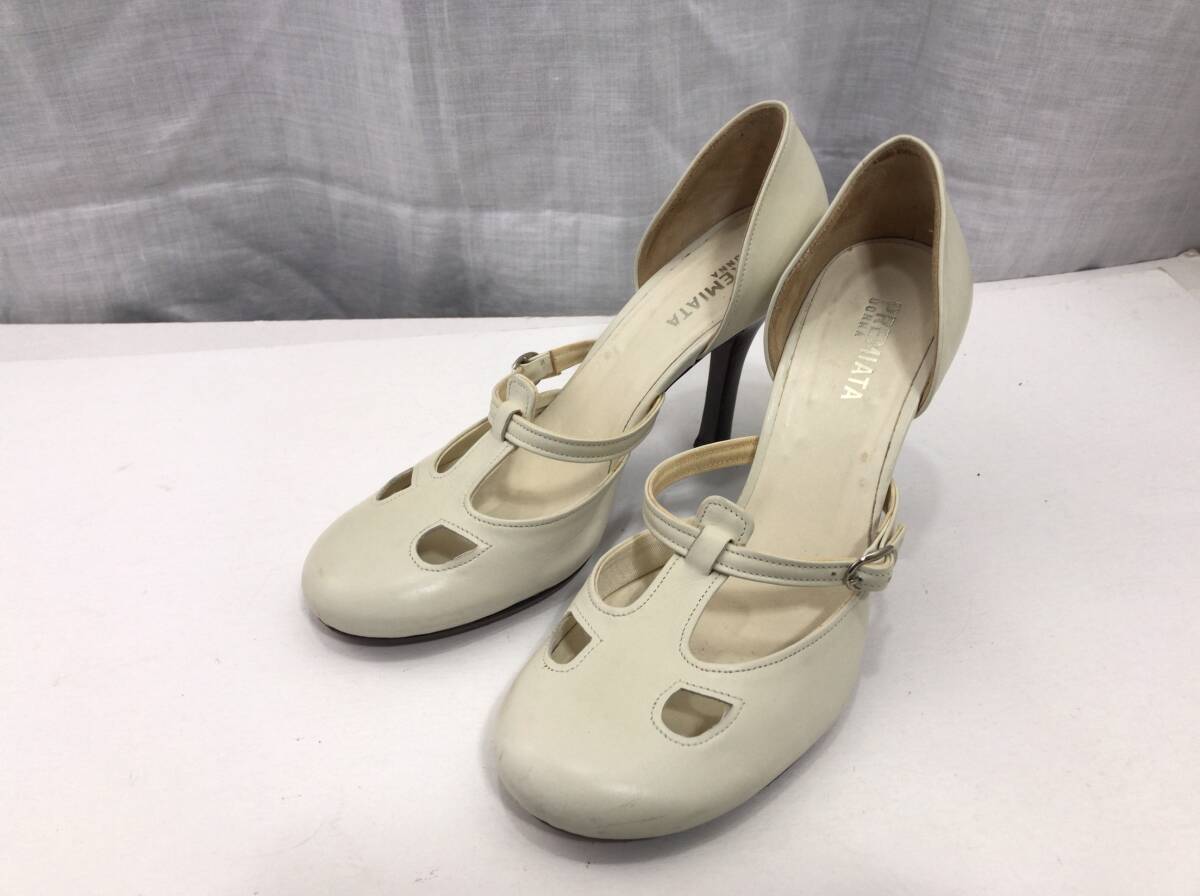 PREMIATA プレミアータ サンダル ヒール パンプス ホワイト 35 1/2 レディース E7拍卖