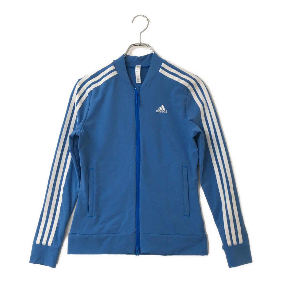 coco 中古【SALE】 アディダス adidas レディース ダブルジップアウター M ブライトブルー シンプル レターパックプラス発送可 87413拍卖