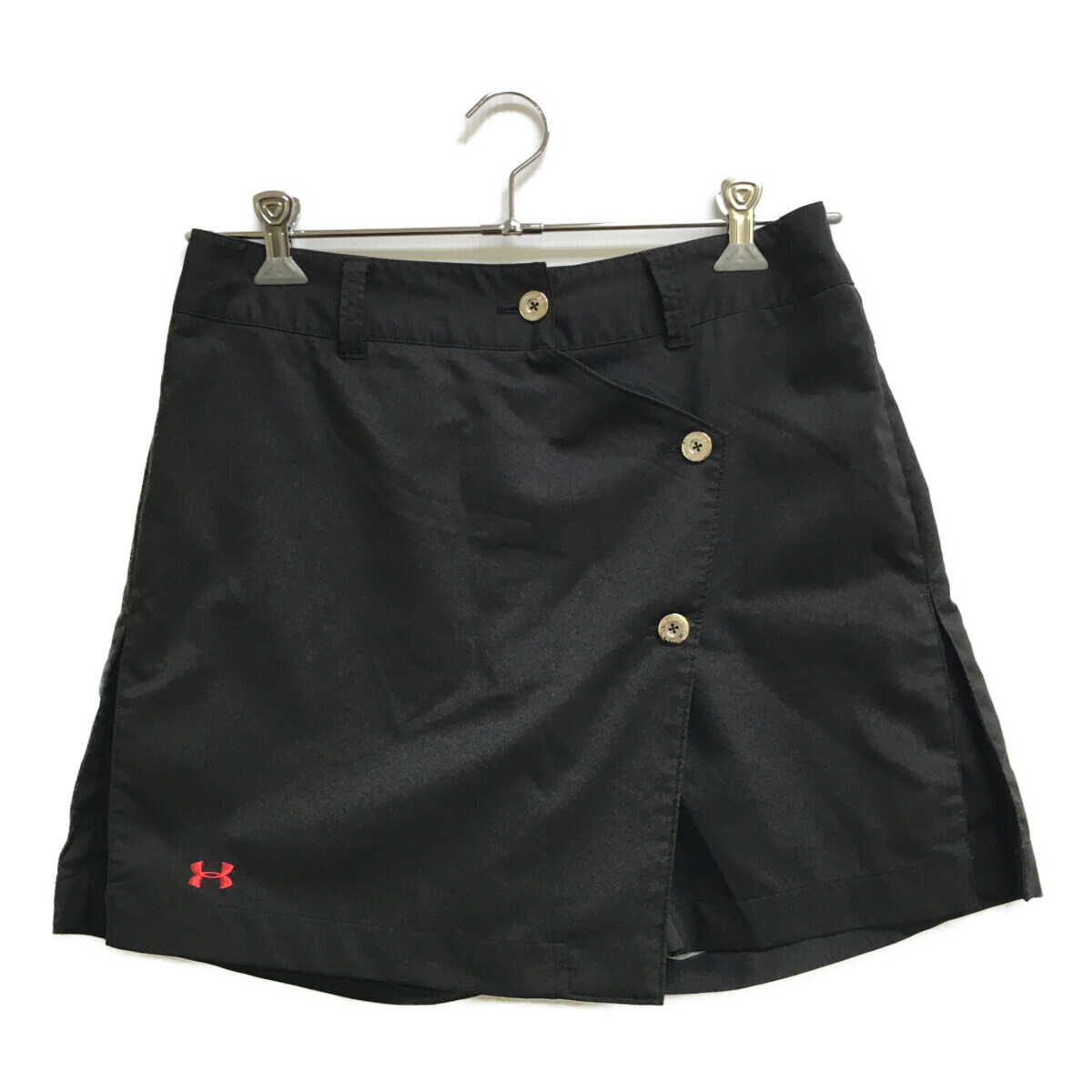 coco 中古【値下げ】 アンダーアーマー レディース スカート風ショートパンツ XL 黒 ブラック シンプル レターパックプラス発送可 93701拍卖