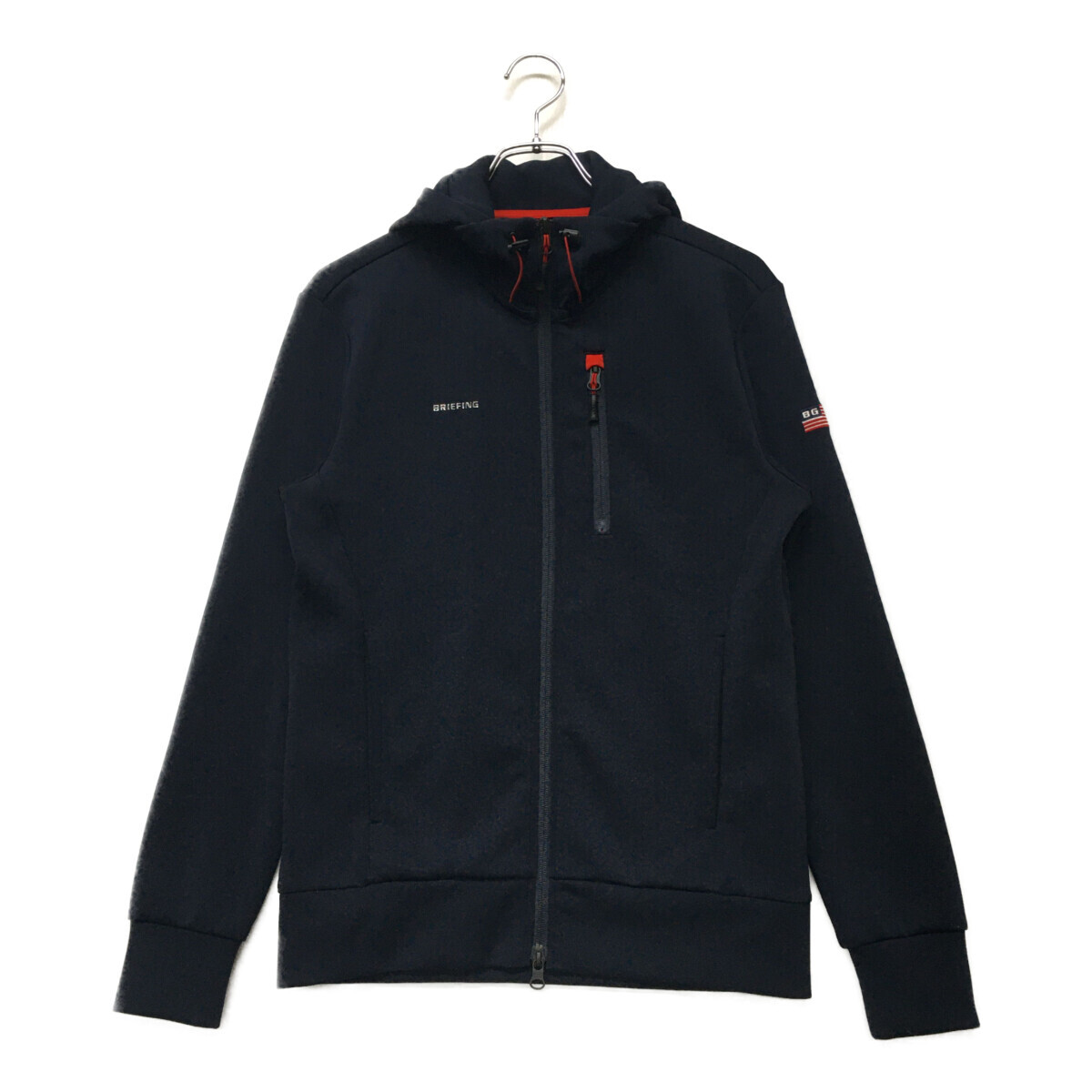 coco 中古【値下げ】ブリーフィングBRIEFING メンズ パーカー S ネイビー 軽量 ストレッチ ダブルジップ レターパックプラス発送可 K6329拍卖