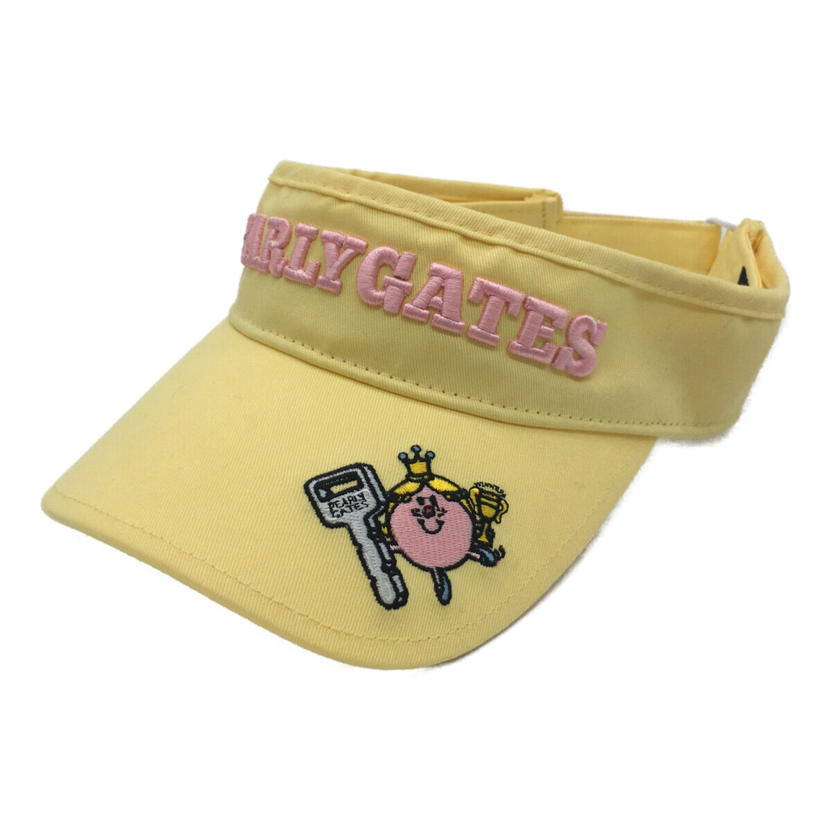 coco 中古【値下げ】 パーリーゲイツ PEARLY GATES サンバイザー イエロー系 MR.MEN LITTLE MISS レターパックプラス発送可 86551拍卖