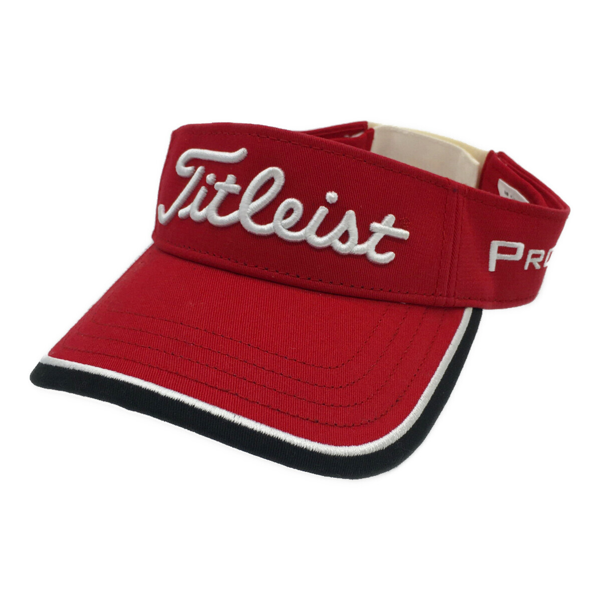 coco 中古【値下げ】 タイトリスト Titleist サンバイザー F(57-59cm) レッド 赤 レターパックプラス発送可 86894拍卖