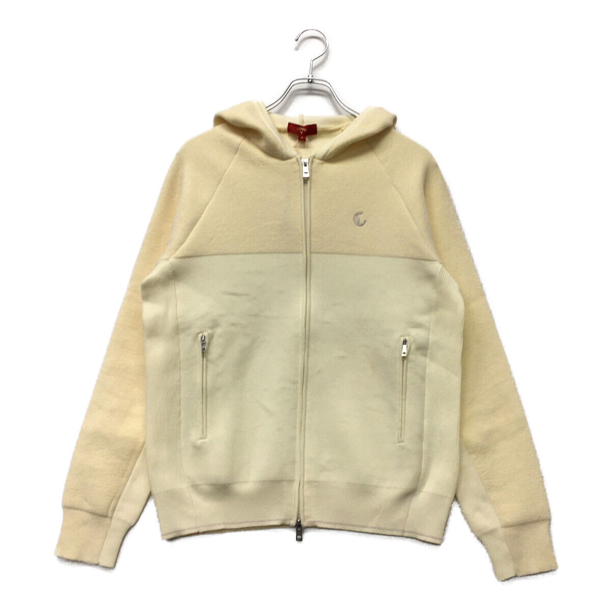 coco 未使用品【値下げ】キャロウェイ Callaway メンズ ブルゾン M アイボリー 白系 ダブルジップパーカー ニット K4042拍卖