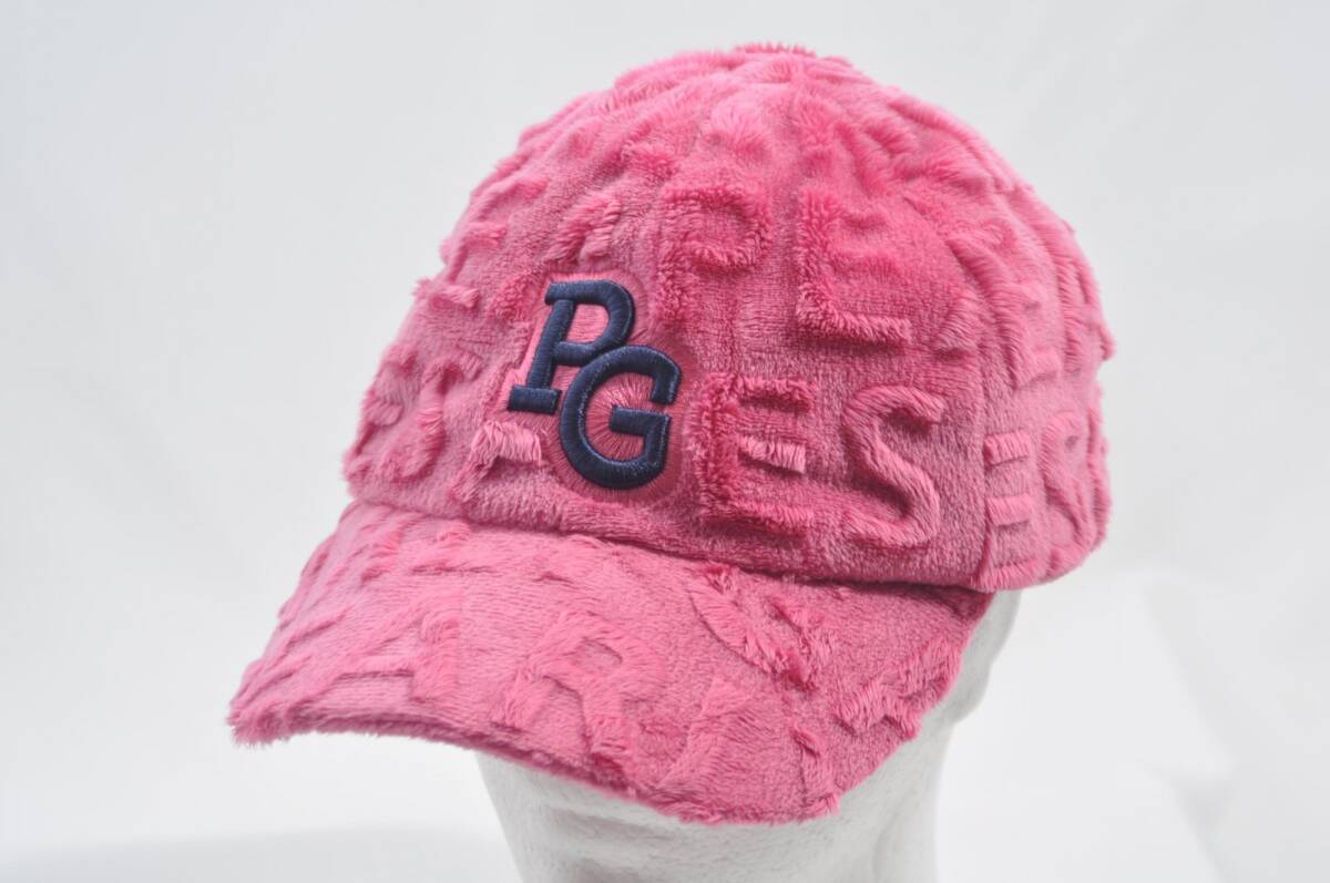 coco 中古【値下げ】 パーリーゲイツ PEARLY GATES ファーキャップ フリー ピンク/ロゴ柄 レターパックプラス発送可 85099拍卖