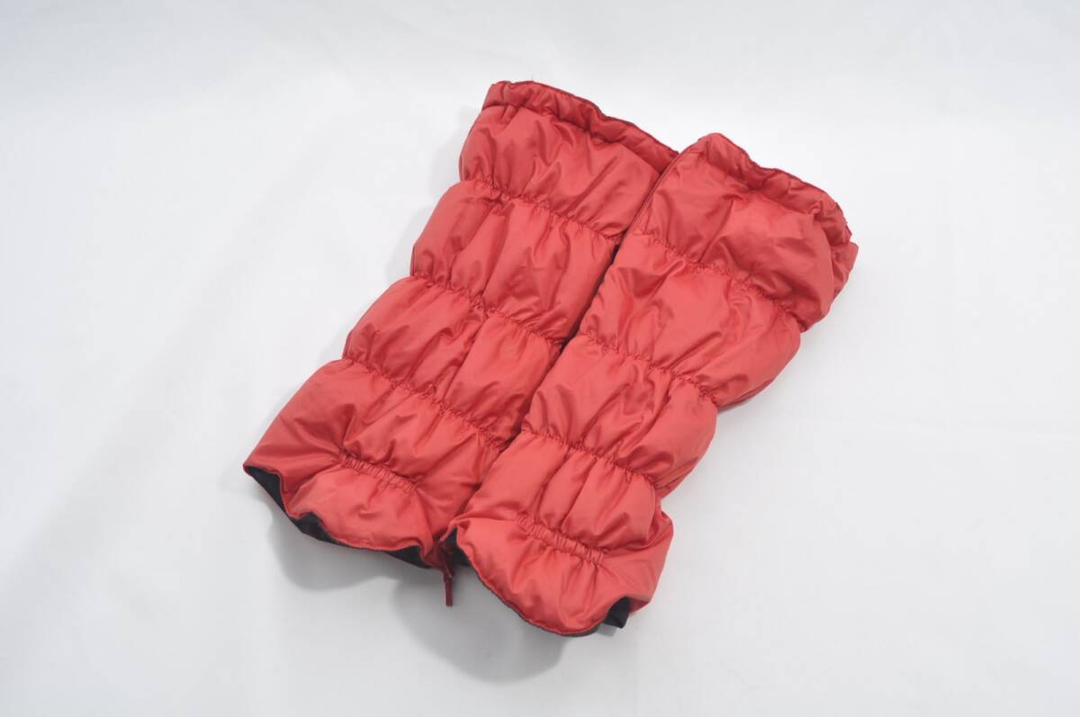 coco 中古【値下げ】 マンシングウェア Munsing wear レッグウォーマー フリー レッド 赤 ダウン入り レターパックプラス発送可 73444拍卖