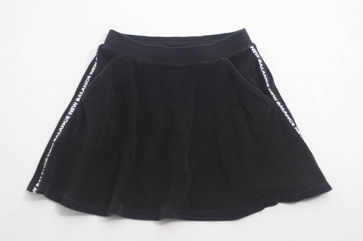 coco 中古【値下げ】 ニューバランスゴルフ レディース スカート 0(S) 黒 ブラック パイル地 シンプル レターパックプラス発送可 65309拍卖