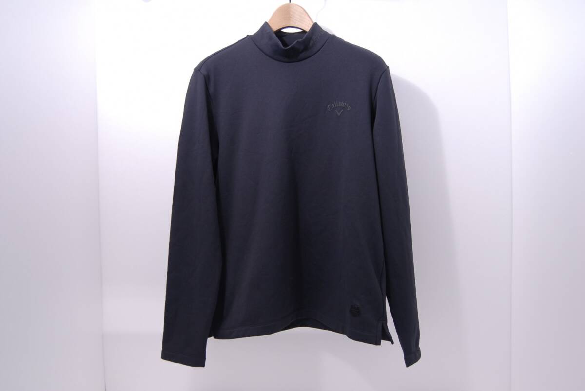 coco 中古【SALE】 キャロウェイ Callaway メンズ 長袖シャツ LL 黒 ハイネック 裏微起毛 ストレッチ レターパックプラス発送可 56279拍卖
