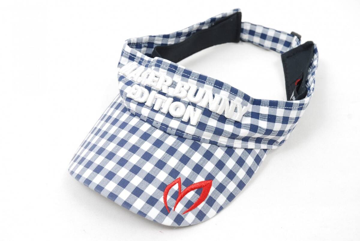coco 中古【値下げ】 マスターバニーエディション MASTER BUNNY サンバイザー 紺×白 ギンガムチェック レターパックプラス発送可 82949拍卖