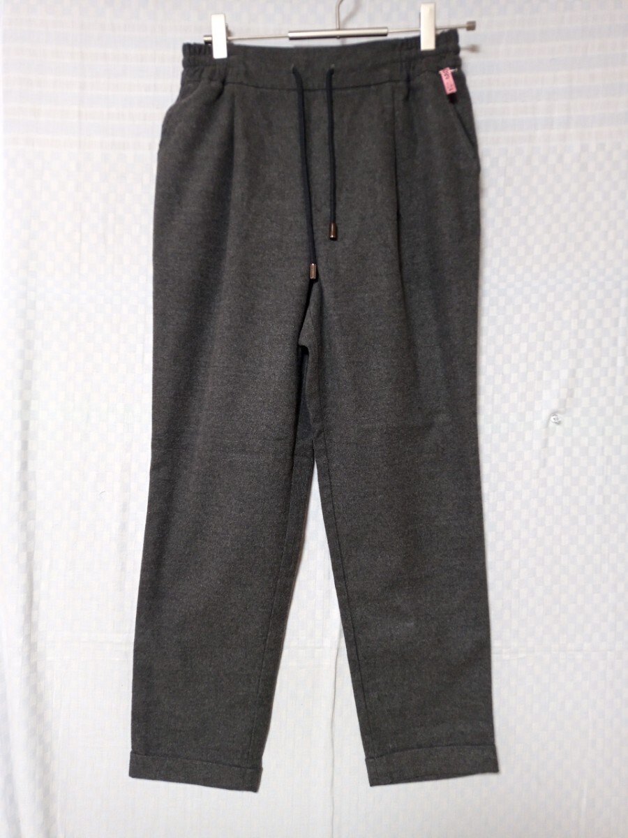 11146 ★★ アツロータヤマ タック入りパンツ サイズ38 グレー拍卖