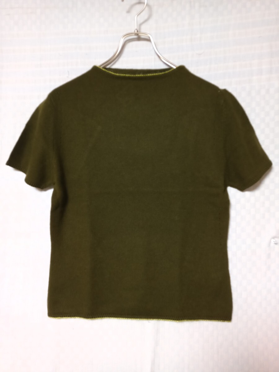 10491 ★★ コシノヒロコ ボトルネックニット 半袖 サイズ9拍卖