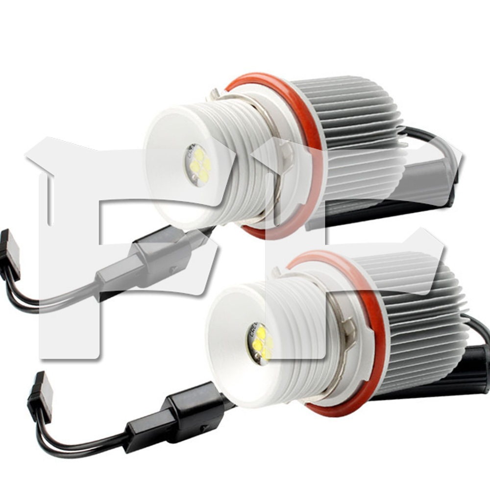 BMW イカリング エンジェルアイ ホワイト 1200LM 40W CREE E87 E39 E60 E61 E63 E64 E65 E66 E83 M5 M6 X3 X5 LEDライト 2個拍卖