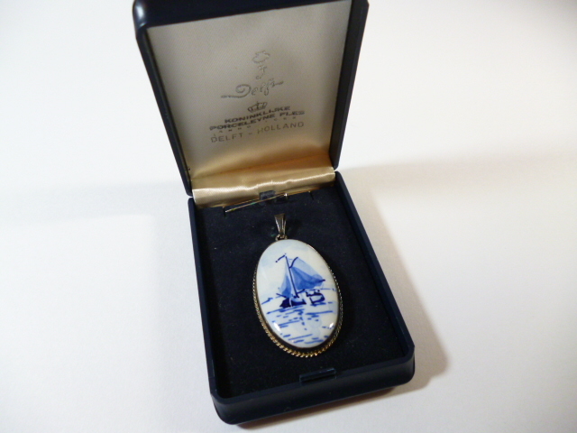 〆 ヴィンテージ デルフト焼き ペンダントトップ 〆 Delft デルフト焼 拍卖