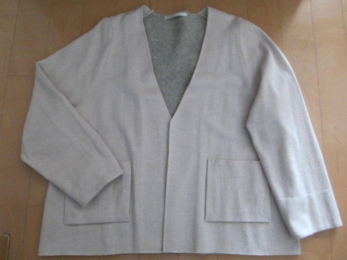 おすすめ【美品】ノーリーズ 一枚仕立て 薄手ウールコート ニット切替 38拍卖