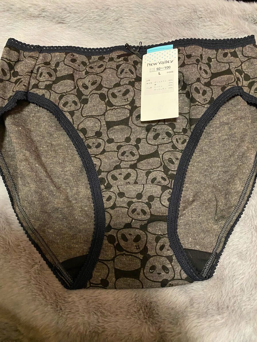 未使用◎グレー パンダ柄◎cute ショーツ◎ L拍卖