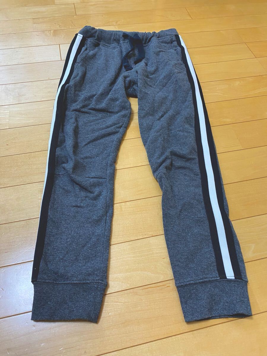 中古◎グレー 白ライン◎スウェットズボン◎140拍卖
