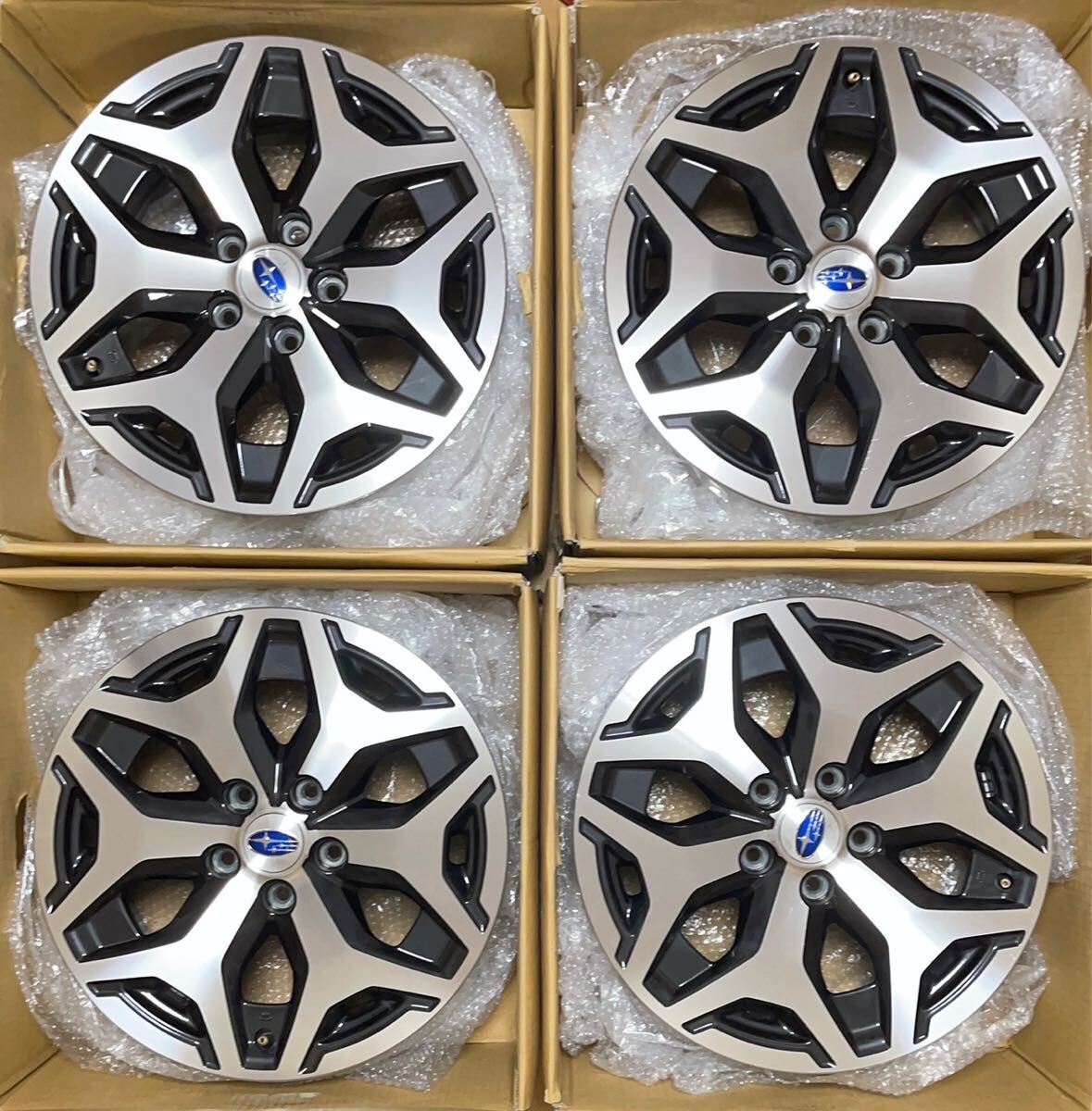 即決 スバル SK9 フォレスター 純正ホイール 4本スバル フォレスレガシィ インプレッサ ● 17インチ 7J+48 pcd 114.3-5H ●拍卖