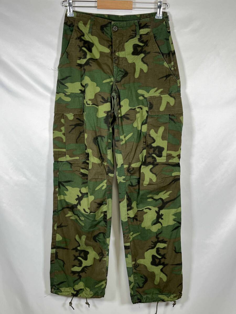 実物 1968年製 リップストップ ERDL ジャングルファティーグ パンツ ベトナム戦争 中古品 放出品 アメリカ軍 拍卖