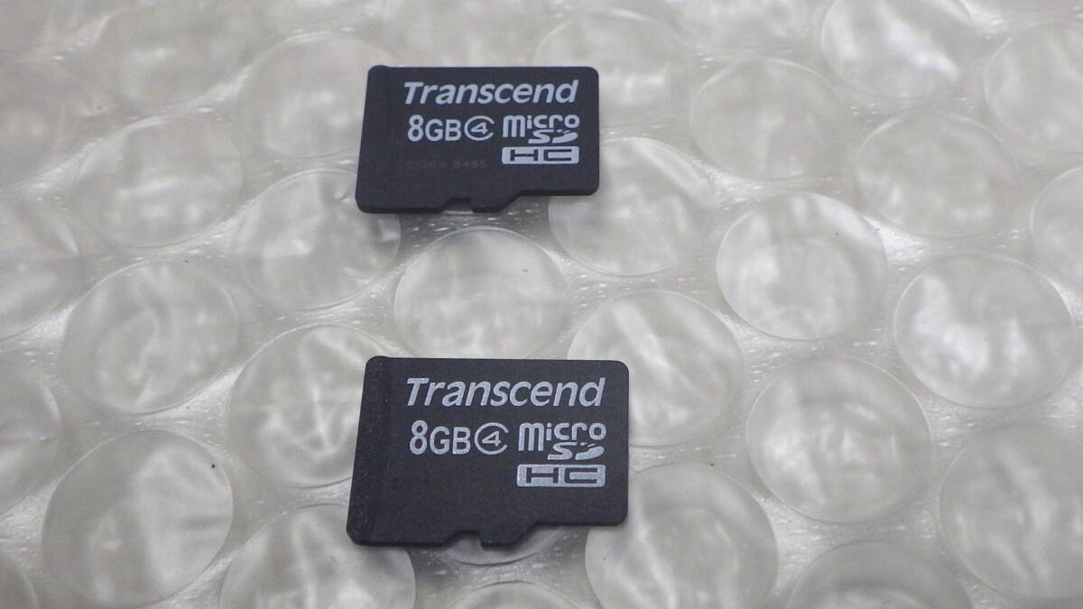 *Transcend micro SDHCメモリーカード 8GB 2枚セット 中古動作品 拍卖