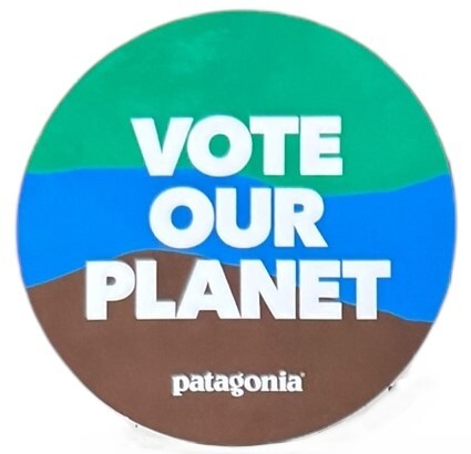 パタゴニア 非売品 キャンペーン ステッカー ボウト 丸 PATAGONIA VOTE OUR PLANET 投票 選挙 円 シール デカール コレクション デコ 新品拍卖