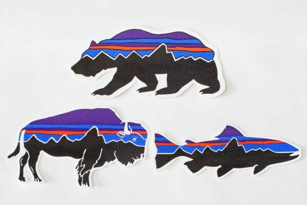訳有 パタゴニア ステッカー 3種セット PATAGONIA STICKERS SET フィッツロイ トラウト 熊 ベア バイソン 動物 アニマル FITZROY 魚 鱒拍卖
