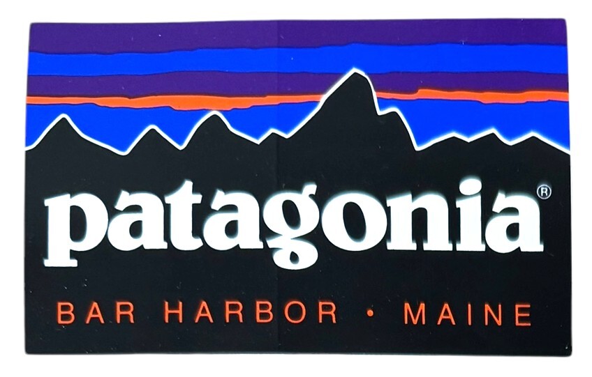 パタゴニア ステッカー バーハーバー メイン 一列 PATAGONIA BAR HARBOR MAINE STICKER 海外 店舗 アメリカ USA 州 フィッツロイ シール拍卖
