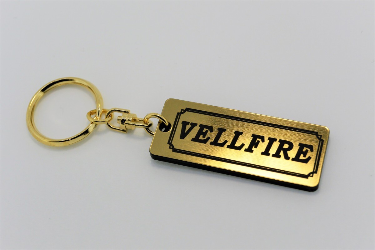 A-442-1 VELLFIRE 2層アクリル製 金黒 2重リング キーホルダー キーレス キーケース トヨタ ヴェルファイア 20 30 40 前期 後期 モデリスタ拍卖