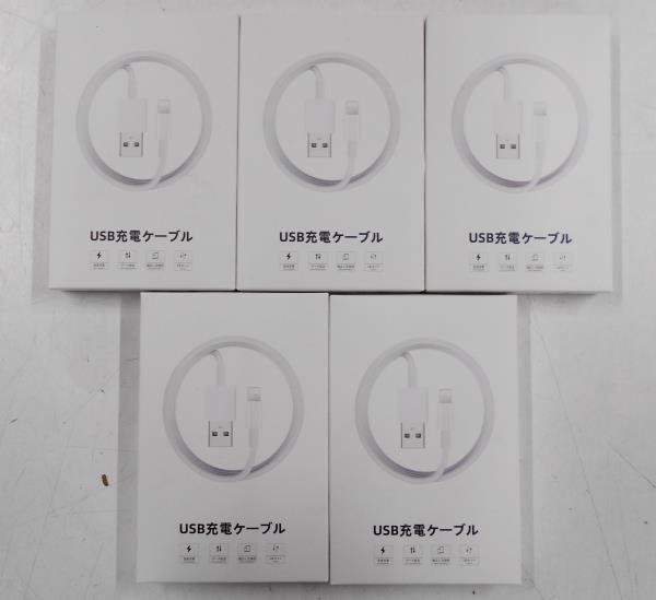 iPhone USB充電ケーブル ライトニングケーブル 充電器 新品 10本 (5箱) 【タ806】拍卖